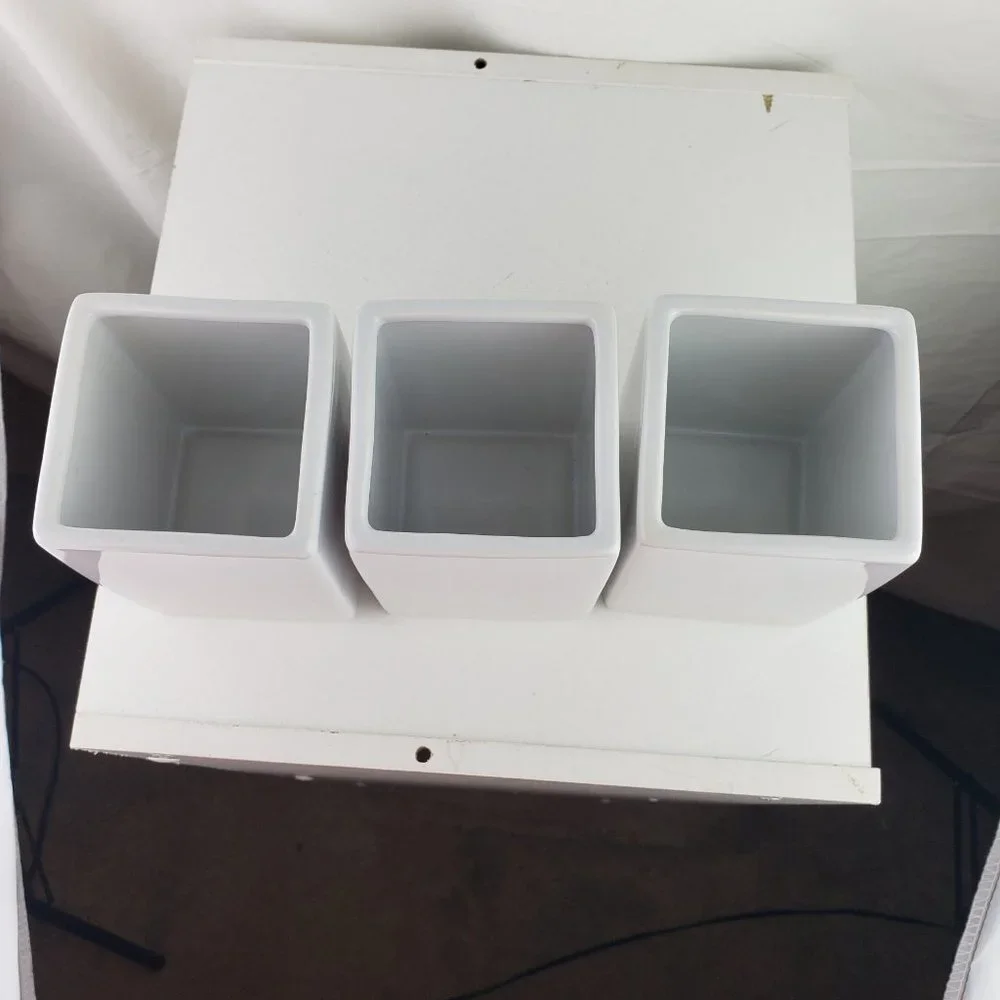 Pier 1 Imports White Cube Planters Set of Three